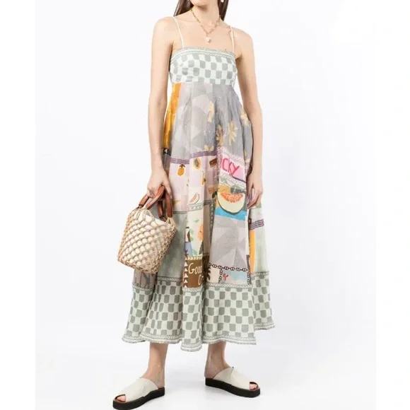 Lena Vie Boutique | Dresses | Cte Dazur Emmalee Runway Patchwork Maxi Sun  Dress | Poshmark